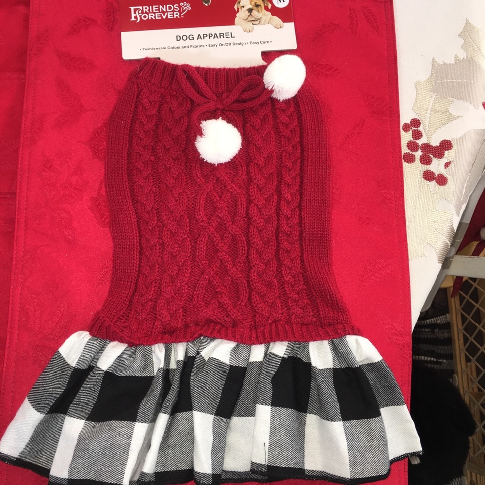 Dog sweater dress